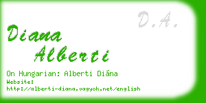 diana alberti business card